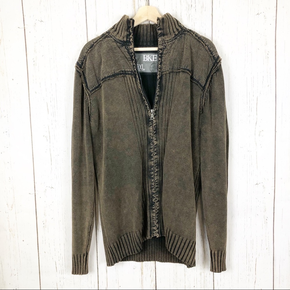 BKE Athletic Fit Yellow/Gold Zip Up Jacket